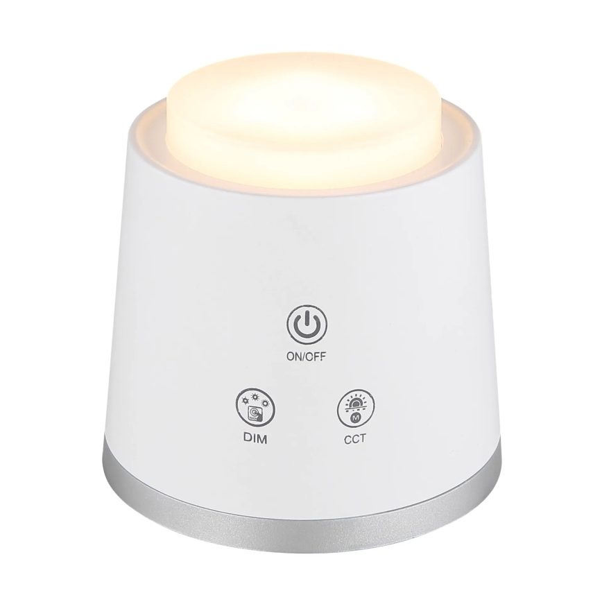 Globo - LED pritemdomas, liečiamas stalinis šviestuvas 4in1 LED/6W/3,7V 3000K/4000K/6500K 1500 mAh USB balta