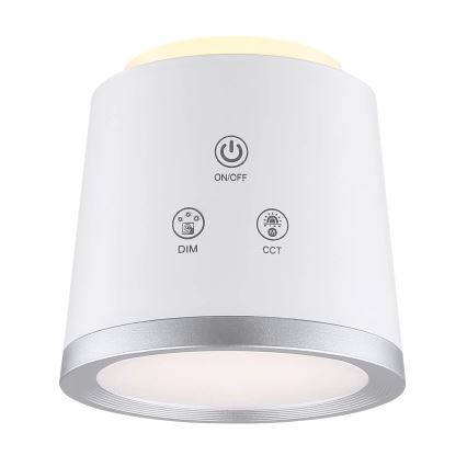 Globo - LED pritemdomas, liečiamas stalinis šviestuvas 4in1 LED/6W/3,7V 3000K/4000K/6500K 1500 mAh USB balta