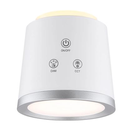 Globo - LED pritemdomas, liečiamas stalinis šviestuvas 4in1 LED/6W/3,7V 3000K/4000K/6500K 1500 mAh USB balta