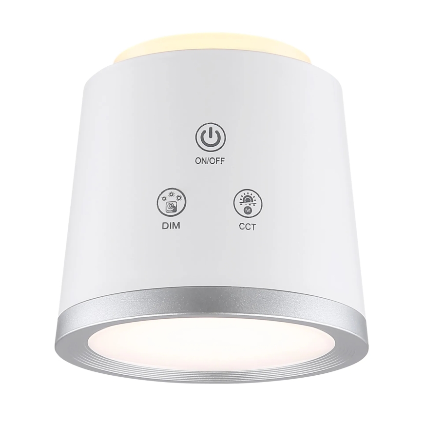 Globo - LED pritemdomas, liečiamas stalinis šviestuvas 4in1 LED/6W/3,7V 3000K/4000K/6500K 1500 mAh USB balta