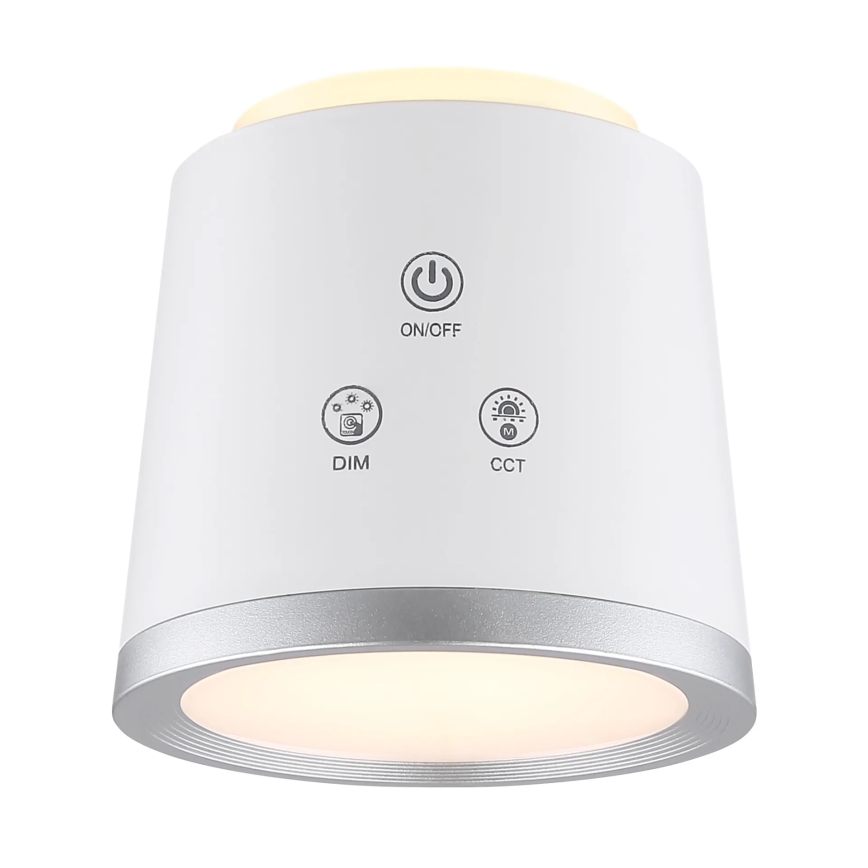 Globo - LED pritemdomas, liečiamas stalinis šviestuvas 4in1 LED/6W/3,7V 3000K/4000K/6500K 1500 mAh USB balta
