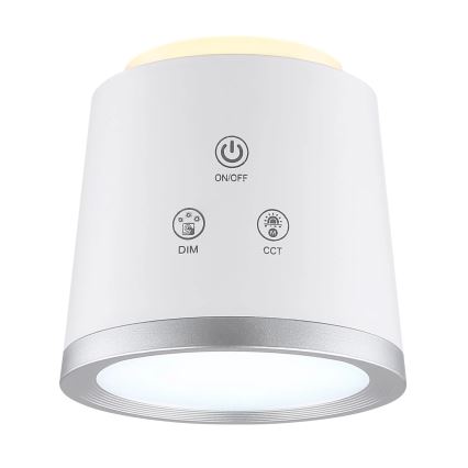 Globo - LED pritemdomas, liečiamas stalinis šviestuvas 4in1 LED/6W/3,7V 3000K/4000K/6500K 1500 mAh USB balta