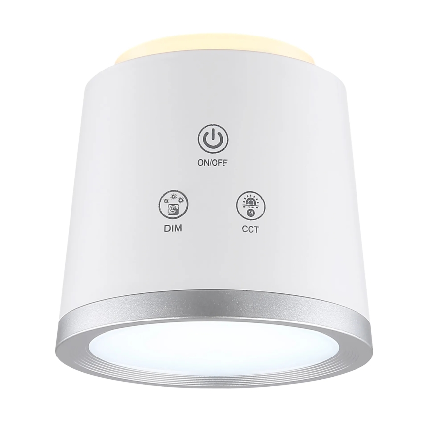 Globo - LED pritemdomas, liečiamas stalinis šviestuvas 4in1 LED/6W/3,7V 3000K/4000K/6500K 1500 mAh USB balta