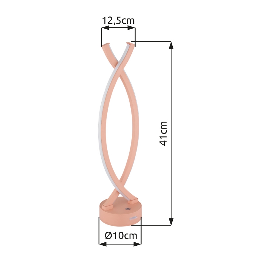 Globo - LED reguliuojama jutiklinė stalinė lempa LED/1W/3,7V 3000K 1800 mAh USB rožinė