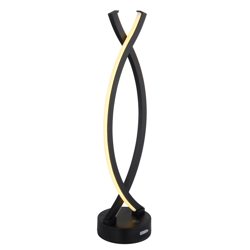 Globo - LED reguliuojama jutiklinė stalinė lempa LED/1W/3,7V 3000K 1800 mAh USB juoda