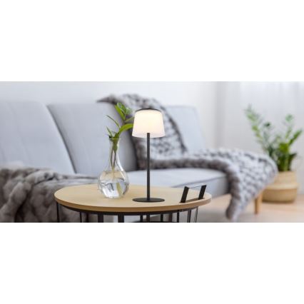 Globo - LED Pritemdomas jutiklinė lauko Stalinis šviestuvas LED/1,8W/5V IP44 1800 mAh juoda/balta