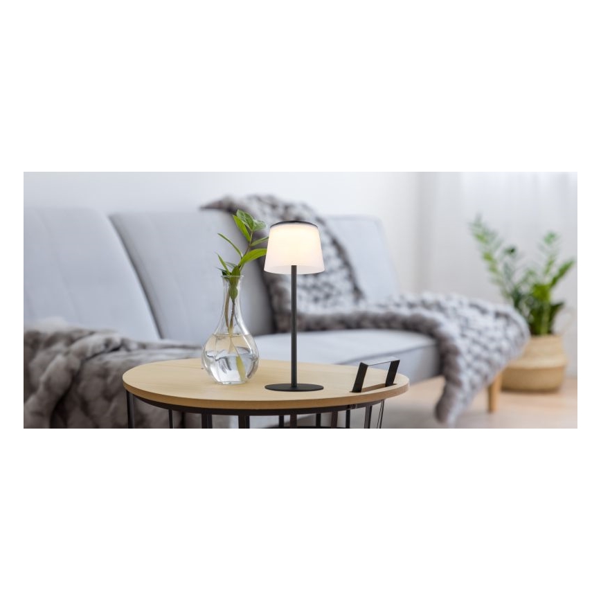 Globo - LED Pritemdomas jutiklinė lauko Stalinis šviestuvas LED/1,8W/5V IP44 1800 mAh juoda/balta