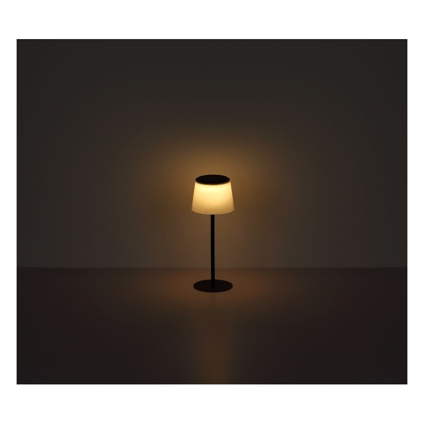 Globo - LED Pritemdomas jutiklinė lauko Stalinis šviestuvas LED/1,8W/5V IP44 1800 mAh juoda/balta