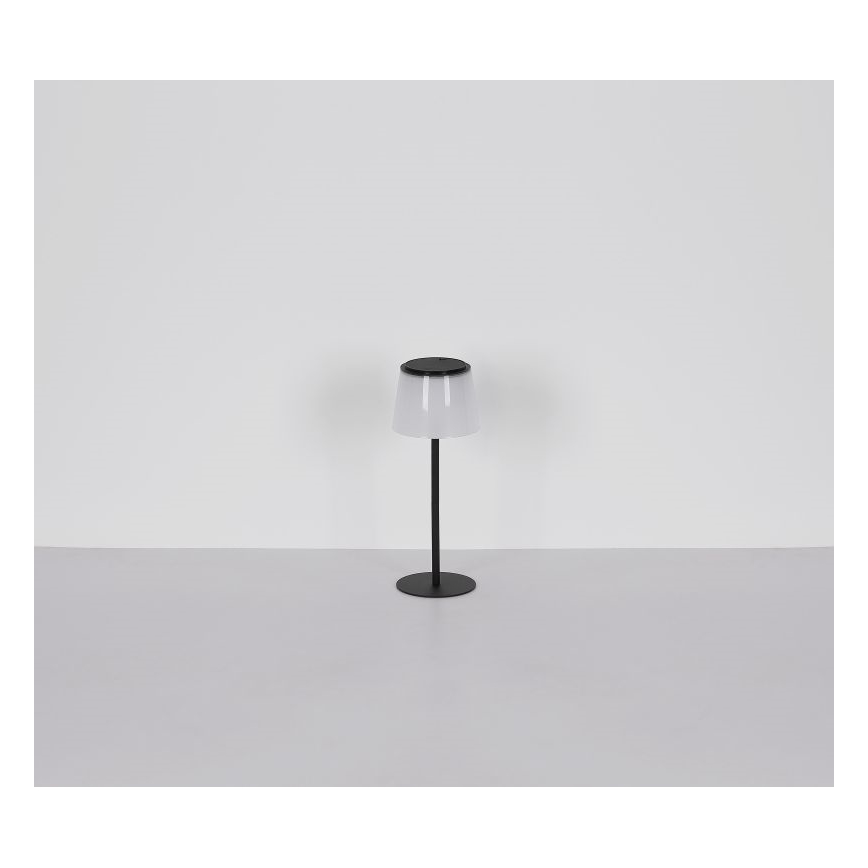 Globo - LED Pritemdomas jutiklinė lauko Stalinis šviestuvas LED/1,8W/5V IP44 1800 mAh juoda/balta