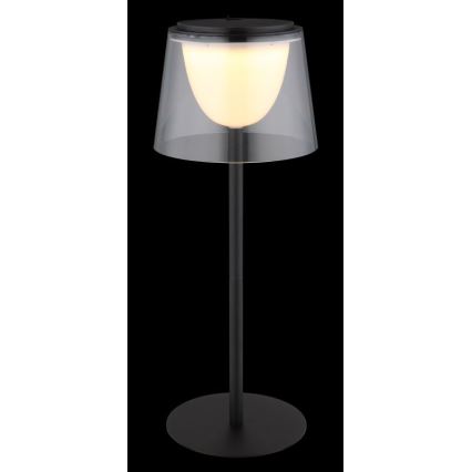 Globo - LED Pritemdomas jutiklinė lauko Stalinis šviestuvas LED/1,8W/5V IP44 1800 mAh juoda/permatoma