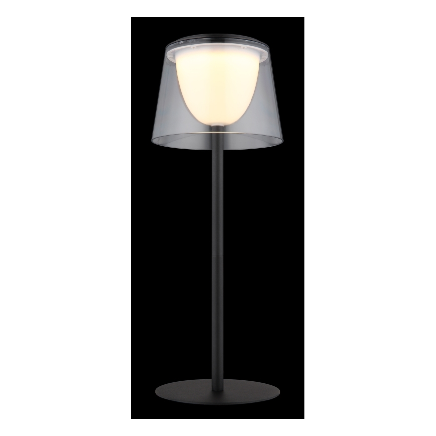 Globo - LED Pritemdomas jutiklinė lauko Stalinis šviestuvas LED/1,8W/5V IP44 1800 mAh juoda/permatoma