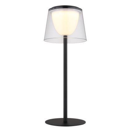 Globo - LED Pritemdomas jutiklinė lauko Stalinis šviestuvas LED/1,8W/5V IP44 1800 mAh juoda/permatoma