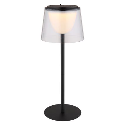 Globo - LED Pritemdomas jutiklinė lauko Stalinis šviestuvas LED/1,8W/5V IP44 1800 mAh juoda/permatoma