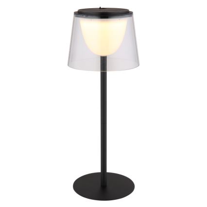 Globo - LED Pritemdomas jutiklinė lauko Stalinis šviestuvas LED/1,8W/5V IP44 1800 mAh juoda/permatoma