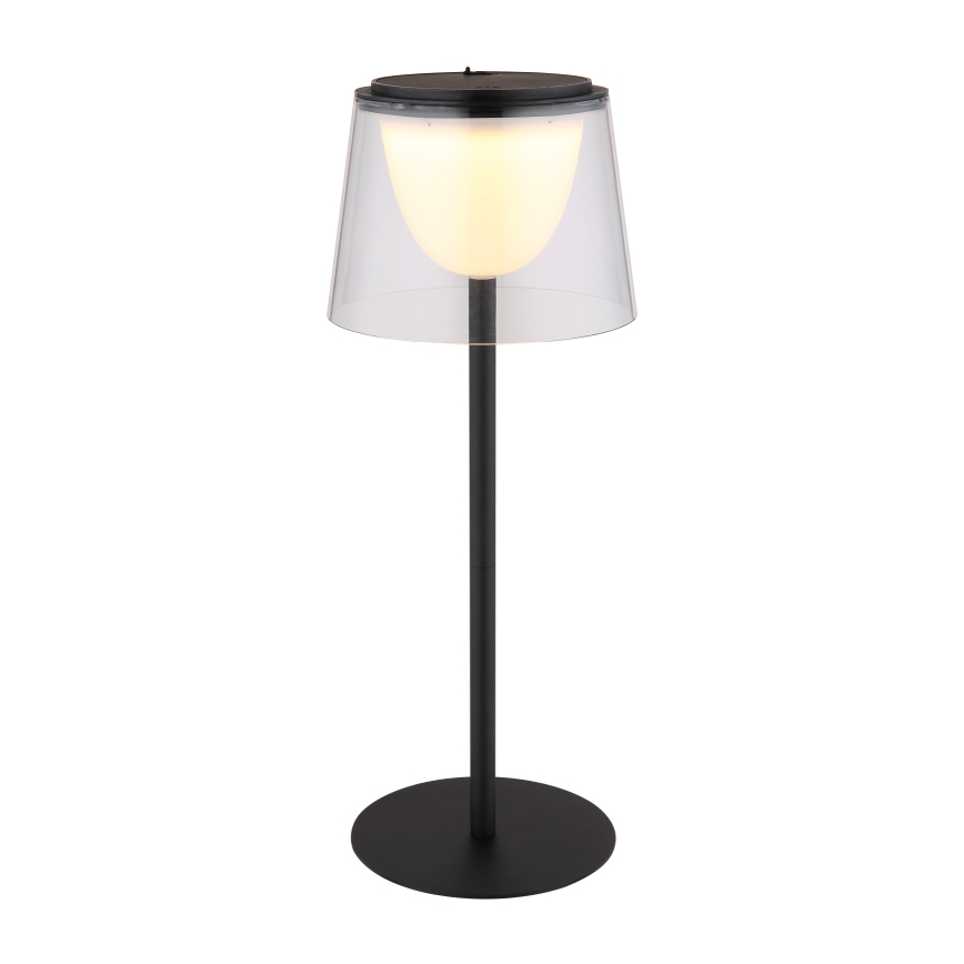 Globo - LED Pritemdomas jutiklinė lauko Stalinis šviestuvas LED/1,8W/5V IP44 1800 mAh juoda/permatoma