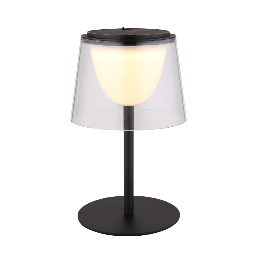 Globo - LED Pritemdomas jutiklinė lauko Stalinis šviestuvas LED/1,8W/5V IP44 1800 mAh juoda/permatoma