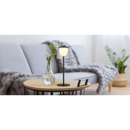 Globo - LED Pritemdomas jutiklinė lauko Stalinis šviestuvas LED/1,8W/5V IP44 1800 mAh juoda/dūminis