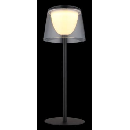 Globo - LED Pritemdomas jutiklinė lauko Stalinis šviestuvas LED/1,8W/5V IP44 1800 mAh juoda/dūminis