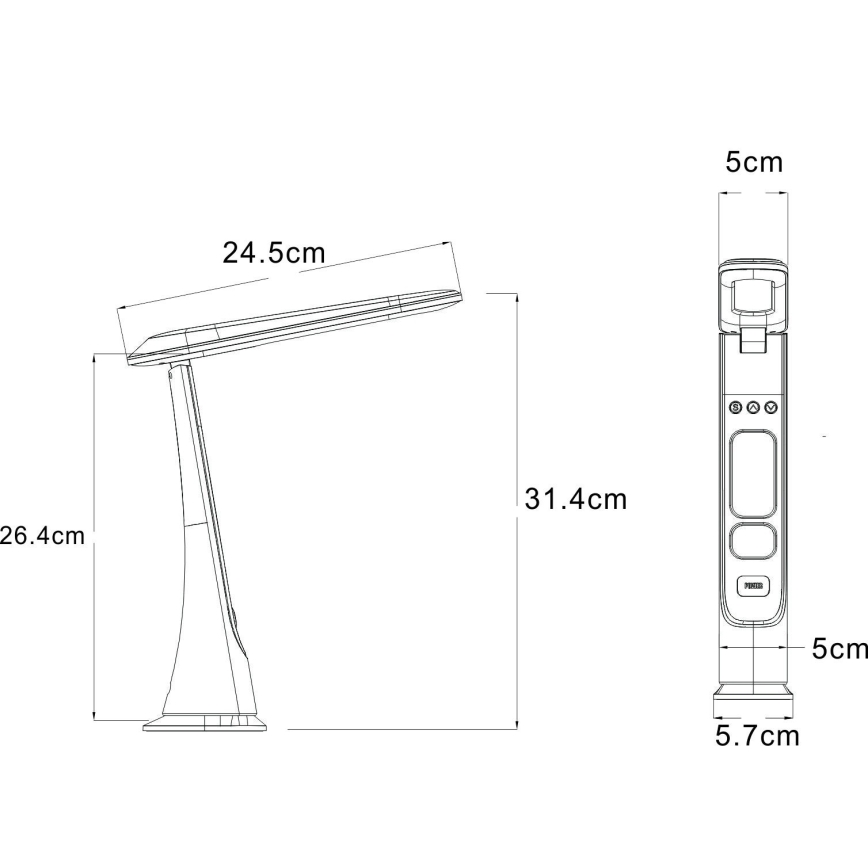 Globo - LED reguliuojamas jutiklinis įkraunamas stalinis šviestuvas LED/2W/5V 1800 mAh