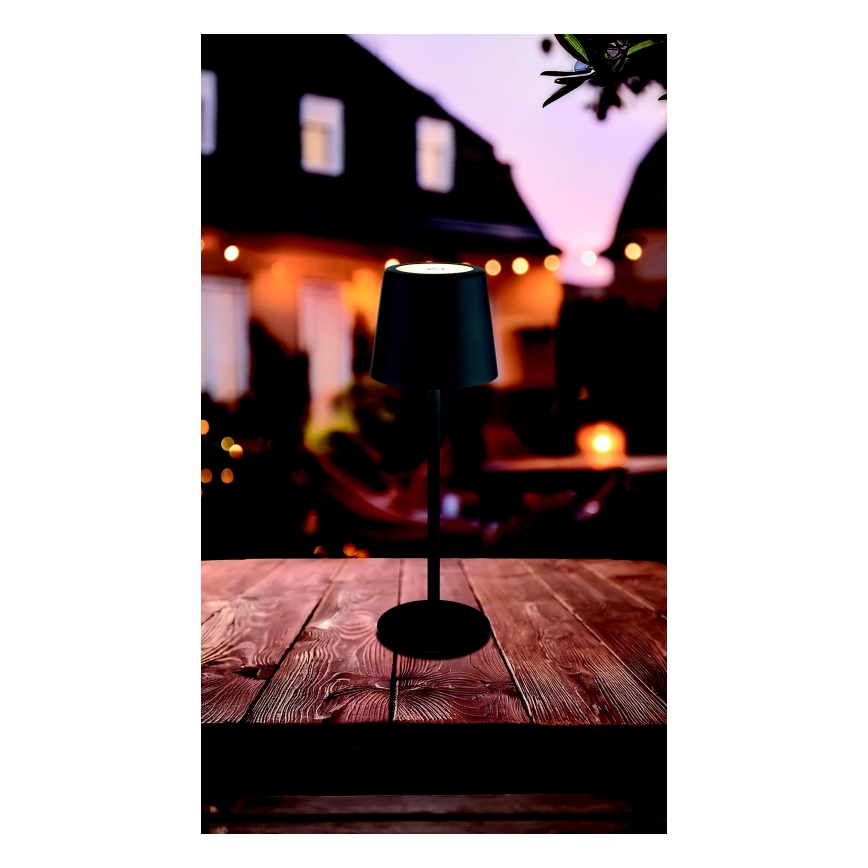 Globo - LED Pritemdomas lauko jutiklinė Stalinis šviestuvas LED/2W/5V 3000/4000/6000K 2200 mAh IP44 juoda