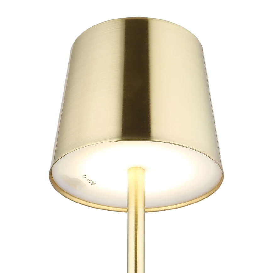 Globo - LED reguliuojama jutiklinė įkraunama stalo lempa LED/2W/3,7V 3000/4000/6000K 2200 mAh auksinė