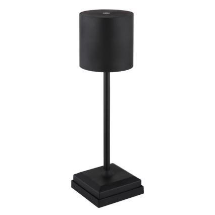 Globo - reguliuojama LED jutiklinė įkraunama stalinė lempa LED/1,5W/5V 2200 mAh juoda