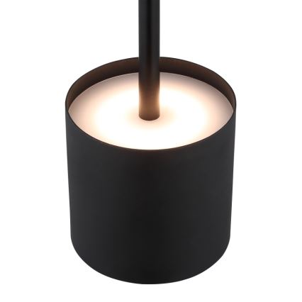 Globo - reguliuojama LED jutiklinė įkraunama stalinė lempa LED/1,5W/5V 2200 mAh juoda
