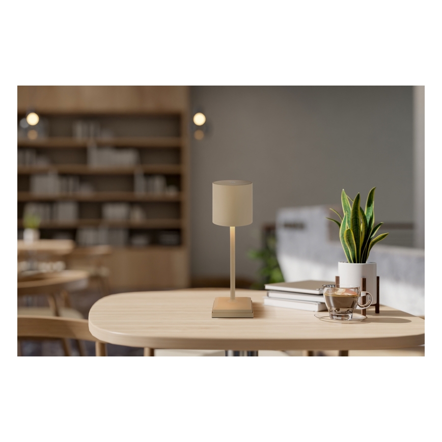 Globo - LED Reguliuojama jutiklinė įkraunama stalinė lempa LED/1,5W/5V 2200 mAh smėlio spalvos