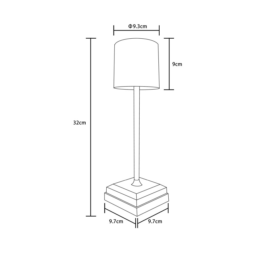Globo - LED Reguliuojama jutiklinė įkraunama stalinė lempa LED/1,5W/5V 2200 mAh smėlio spalvos