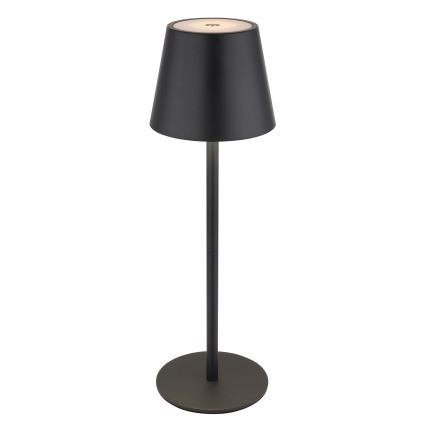 Globo - reguliuojama jutiklinė įkraunama lauko stalinė LED lempa 3 viename LED/3W/5V 3000/4000/5000K IP54 1800 mAh juoda