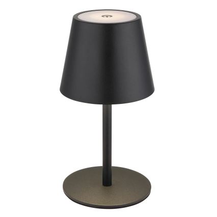 Globo - reguliuojama jutiklinė įkraunama lauko stalinė LED lempa 3 viename LED/3W/5V 3000/4000/5000K IP54 1800 mAh juoda