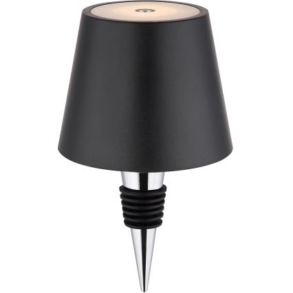 Globo - reguliuojama jutiklinė įkraunama lauko stalinė LED lempa 3 viename LED/3W/5V 3000/4000/5000K IP54 1800 mAh juoda