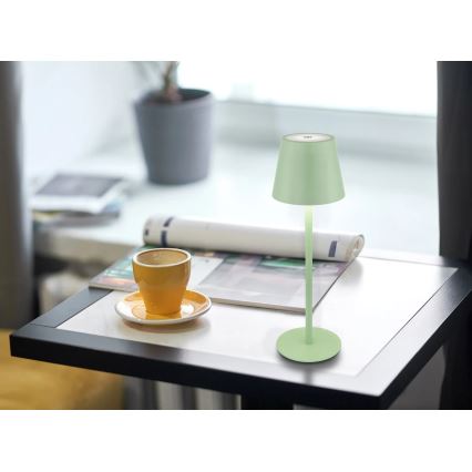 Globo - Dimeriuojama jutiklinė įkraunama lauko stalinė lempa 3 viename LED/3W/5V 3000/4000/5000K IP54 1800 mAh žalia