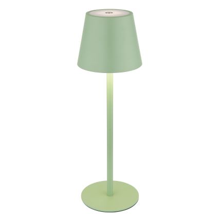 Globo - Dimeriuojama jutiklinė įkraunama lauko stalinė lempa 3 viename LED/3W/5V 3000/4000/5000K IP54 1800 mAh žalia