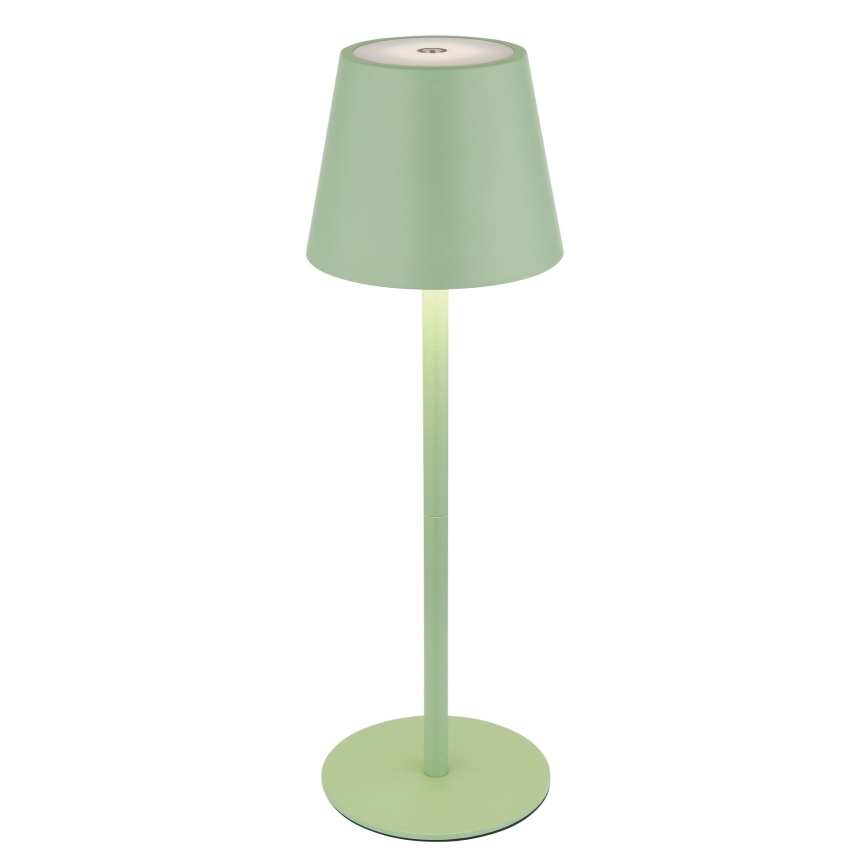 Globo - Dimeriuojama jutiklinė įkraunama lauko stalinė lempa 3 viename LED/3W/5V 3000/4000/5000K IP54 1800 mAh žalia