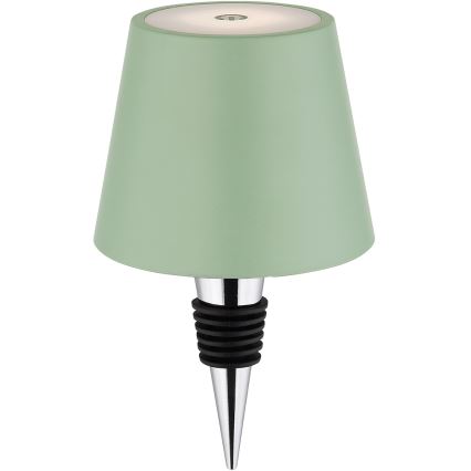 Globo - Dimeriuojama jutiklinė įkraunama lauko stalinė lempa 3 viename LED/3W/5V 3000/4000/5000K IP54 1800 mAh žalia