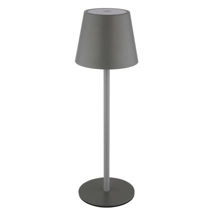 Globo - LED dimeriuojama jutiklinė įkraunama lauko stalinė lempa 3 viename LED/3W/5V 3000/4000/5000K IP54 1800 mAh pilka