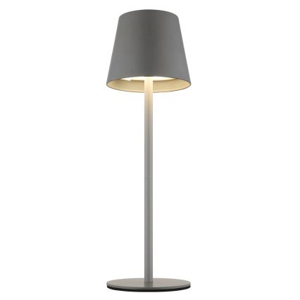 Globo - LED dimeriuojama jutiklinė įkraunama lauko stalinė lempa 3 viename LED/3W/5V 3000/4000/5000K IP54 1800 mAh pilka