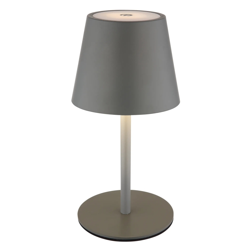 Globo - LED dimeriuojama jutiklinė įkraunama lauko stalinė lempa 3 viename LED/3W/5V 3000/4000/5000K IP54 1800 mAh pilka