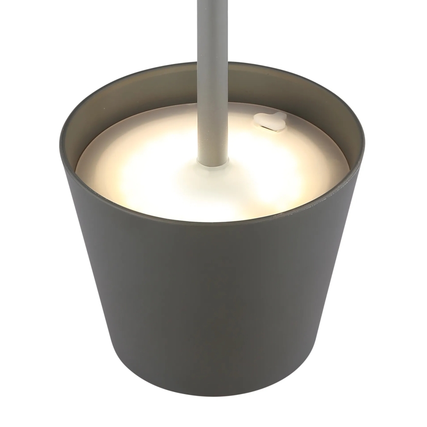 Globo - LED dimeriuojama jutiklinė įkraunama lauko stalinė lempa 3 viename LED/3W/5V 3000/4000/5000K IP54 1800 mAh pilka