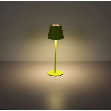 Globo - LED reguliuojama, lietimu valdoma įkraunama lauko stalo lempa 3in1 LED/3W/5V 3000/4000/5000K IP54 1800 mAh žalia