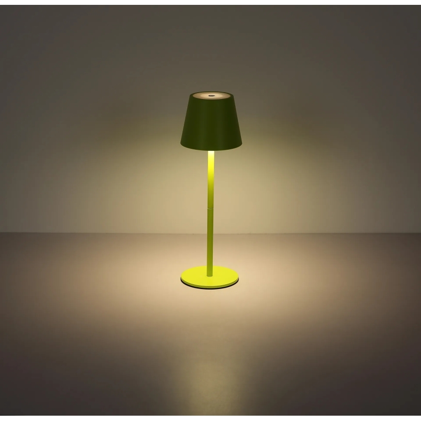Globo - LED reguliuojama, lietimu valdoma įkraunama lauko stalo lempa 3in1 LED/3W/5V 3000/4000/5000K IP54 1800 mAh žalia
