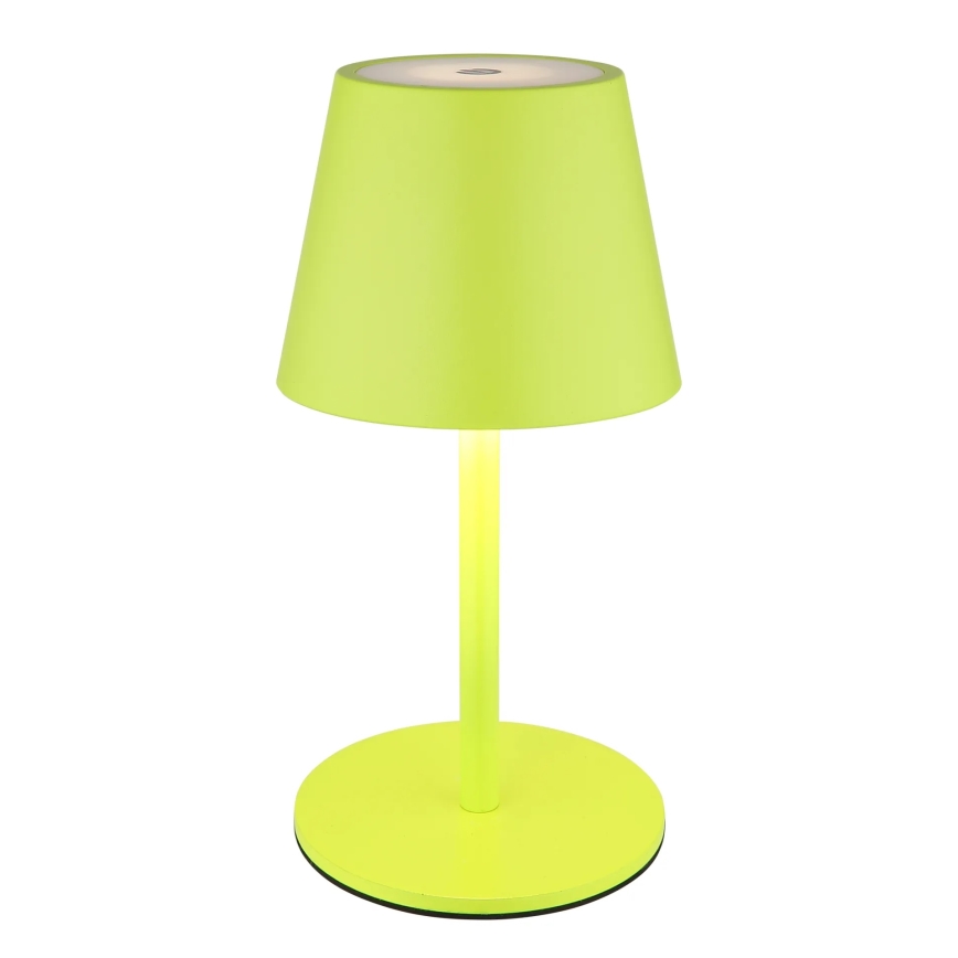 Globo - LED reguliuojama, lietimu valdoma įkraunama lauko stalo lempa 3in1 LED/3W/5V 3000/4000/5000K IP54 1800 mAh žalia