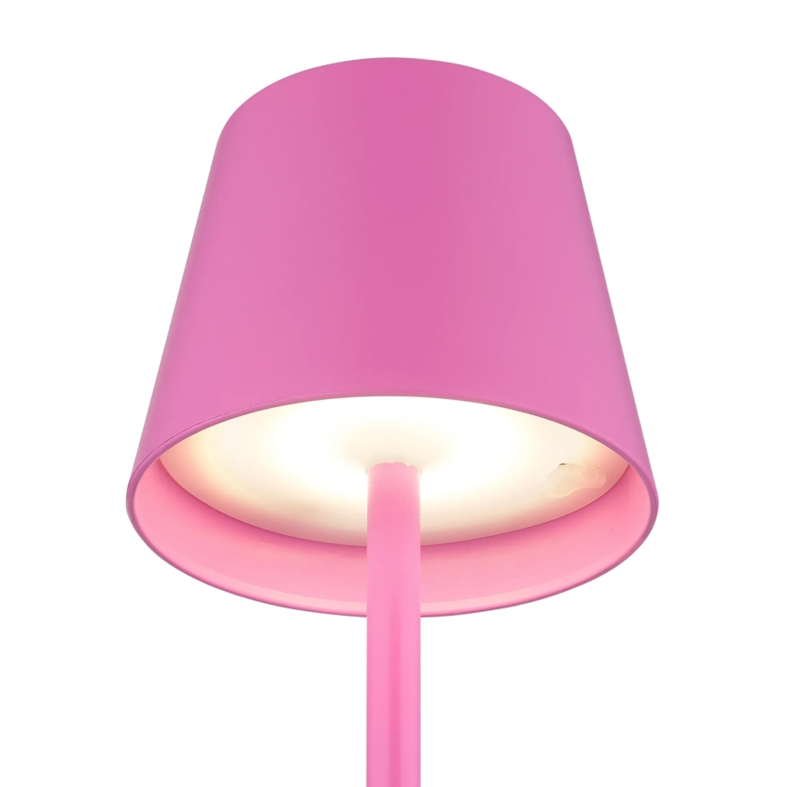 Globo - reguliuojama jutiklinė įkraunama lauko stalinė lempa 3 viename LED/3W/5V 3000/4000/5000K IP54 1800 mAh rožinė