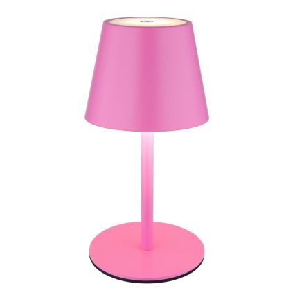 Globo - reguliuojama jutiklinė įkraunama lauko stalinė lempa 3 viename LED/3W/5V 3000/4000/5000K IP54 1800 mAh rožinė