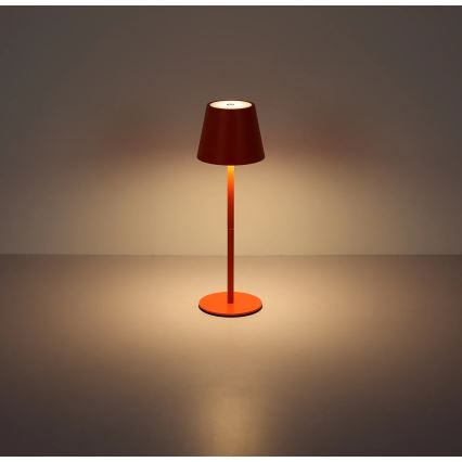Globo - LED reguliuojama jutiklinė įkraunama lauko stalinė lempa 3 viename LED/3W/5V 3000/4000/5000K IP54 1800 mAh raudona