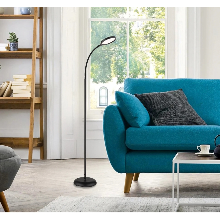 Globo - LED dimeriuojama jutiklinė grindinė lempa LED/8W/230V 2700K/4000K/6500K juoda