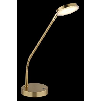 Globo - LED reguliuojama stalinė lempa su liečiamu valdymu LED/6,5W/230V 2700/3350/4000K žalvaris