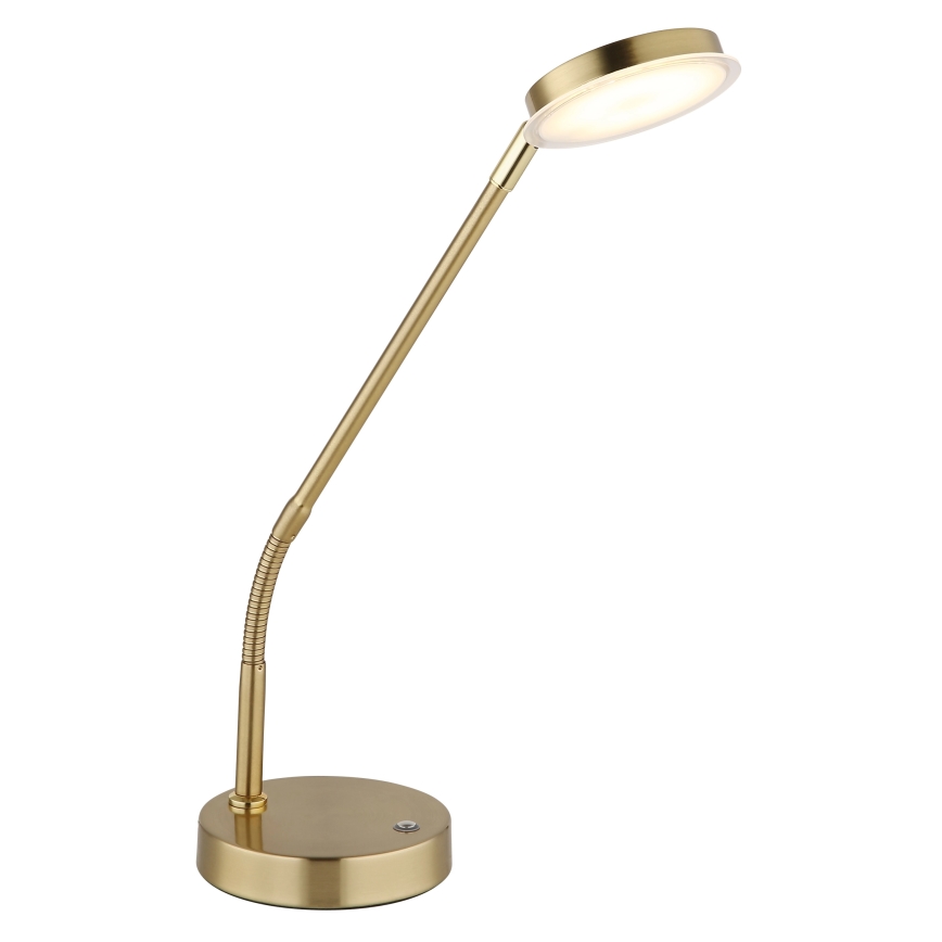 Globo - LED reguliuojama stalinė lempa su liečiamu valdymu LED/6,5W/230V 2700/3350/4000K žalvaris