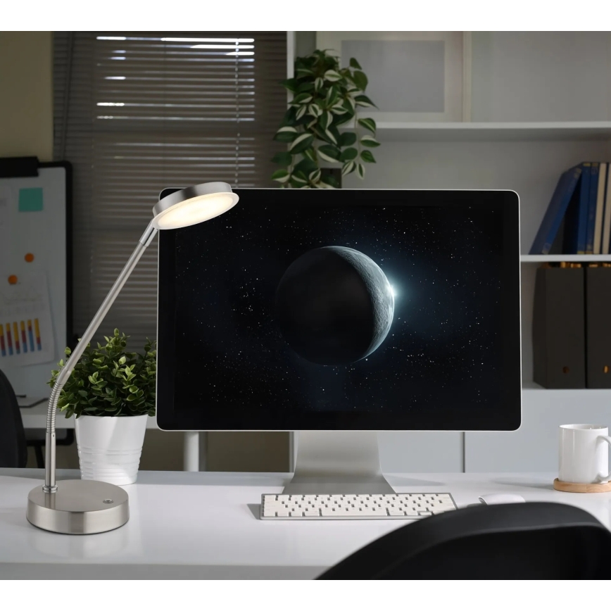 Globo - LED reguliuojama jutiklinė stalinė lempa LED/6,5W/230V 2700/3350/4000K matinis chromas